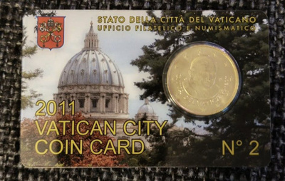 Vatican City 2011 Coin Card 50 Cent