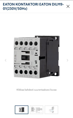 Minikontaktori EATON DILM9-01 230V 1NC