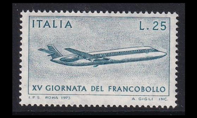 Italia 1431 ** Postimerkin päivä lentokone (1973)