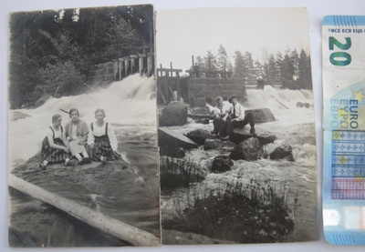 2 VANHAA Postikorttia Koski Pato Mikä paikkakunta? 1920-l