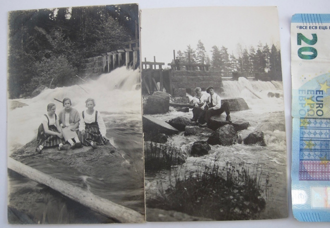 2 VANHAA Postikorttia Koski Pato Mikä paikkakunta? 1920-l