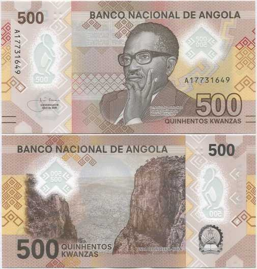 Angola 500 Kwanzas 2020 UNC Polymer uusi sarja