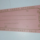 Apteekkiresepti Salon Vanha Apteekki, Lyydi Nyman-Lähdekivi - pikkukuva 1