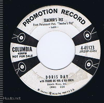 DORIS DAY teacher`s pet 45 -1958- promo