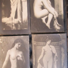 neljä vintage pin-up postikorttia - 1900-luku alku - pikkukuva 1