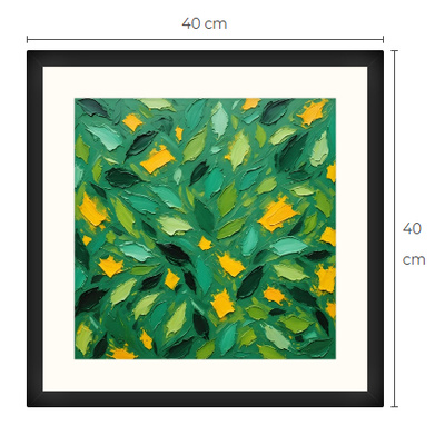 Uusi abstrakti Art Print paspis & kehys 40 cm x 40 cm