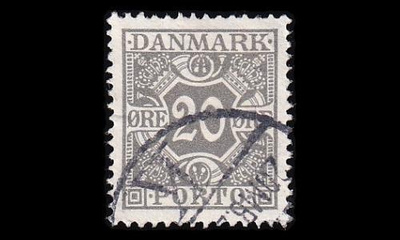 Tanska PORTO_23 o 20 öre tasainen tausta (1930)
