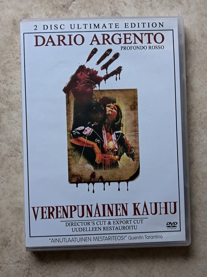 Verenpunainen kauhu, 2 x DVD. Ohj. Dario Argento