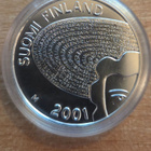 5 kpl Aino Ackte 100 mk 2001 hopeaa - pikkukuva 3