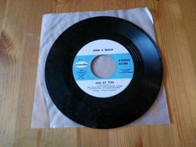 Irma & Maija / Tapani Kansa – Jos Et Tuu / Pois 7" orig -76