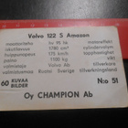 K14. Champion Monte Carlo # 51 Volvo 122 S Amazon - pikkukuva 2