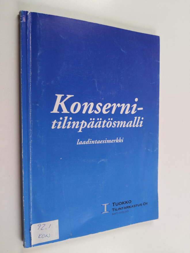 Konsernitilinpäätösmalli : laadintaesimerkki