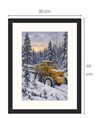 Uusi BM Volvo metsäkone traktori art print 30 cm x 40 cm