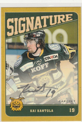 2013/14 Cardset Signature Kai Kantola , Ilves