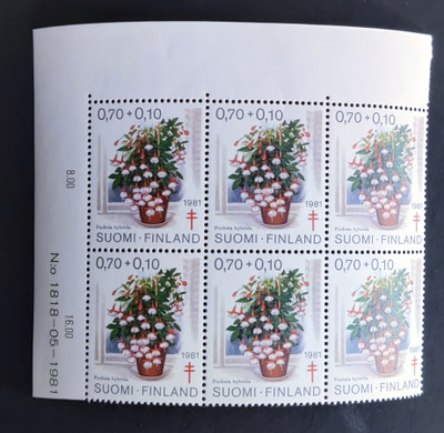 1981 Tuberkuloosi 0,70 mk + 0,10 mk numerokuusilo **