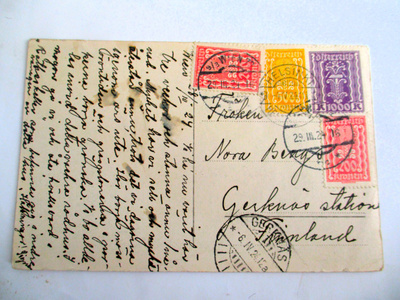 1924 Itävalta kortti Kirkniemeen