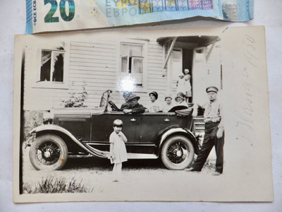 VANHA Valokuva KOMEA Auto 1930 Hanko