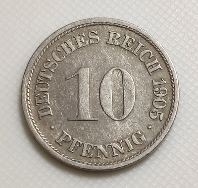 Saksa 10 Pfennig 1905F