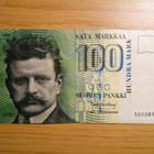 100 markkaa 1986 Litt. A - pikkukuva 1
