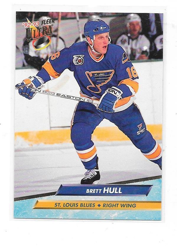 1992-93 Ultra #186  Brett Hull  St Louis Blues