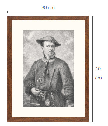 Uusi Carl von Linné art print kehystetty 30 cm x 40 cm