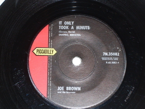 Joe Brown And The Bruvvers – It Only Took A Minute 7"