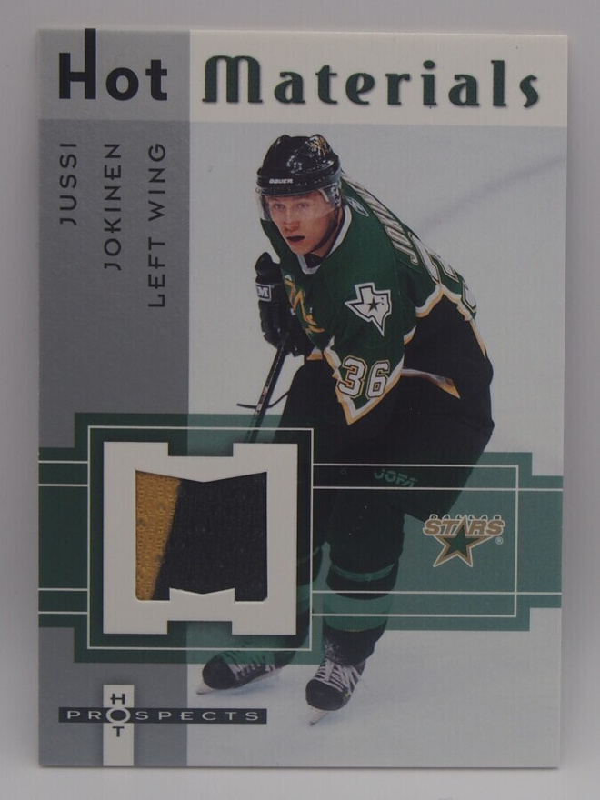 2005-06 Fleer hot prospects Hot materials Jussi Jokinen