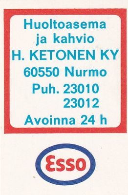 Nurmo, H. Ketonen Ky, ESSO   b526