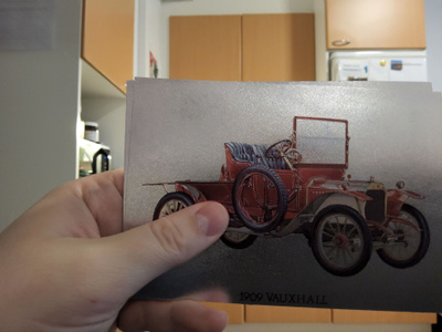 1909 Vauxhall post card Printed in England