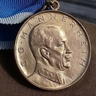 C.G. MANNERHEIM MITALI, PUHDETYÖ. Kullanvärinen. Halkaisija - pikkukuva 2