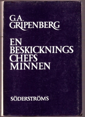 G.A.Gripenberg: En beskickningschefs minnen 1939-40