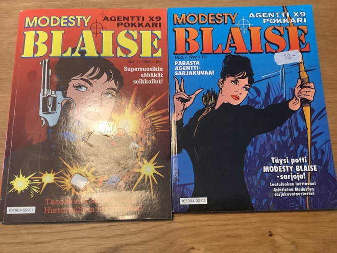 Modesty Blaise. Agentti X9 pokkari 1 - 2 / 1992