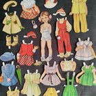 Paperinukke tyttö 1950-luku - pikkukuva 1