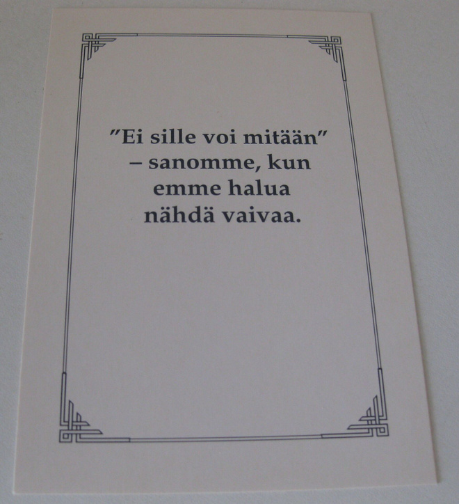 Ei sille voi mitään....    kulkematon
