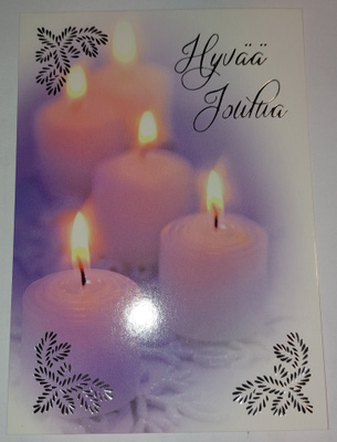 Hopea/Kultafolioitu joulukortti