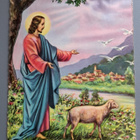 uskonnollinen, Jeesus ja lammas, kulkenut - pikkukuva 1