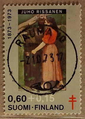 1973 0,60mk TUB: Nappiloisto Rauma 10 2.10.73 (1064)