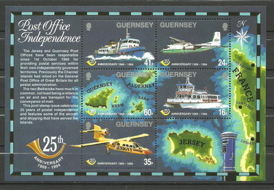 LAIVAT & LENTOKONEET blokki GUERNSEY 1994 **