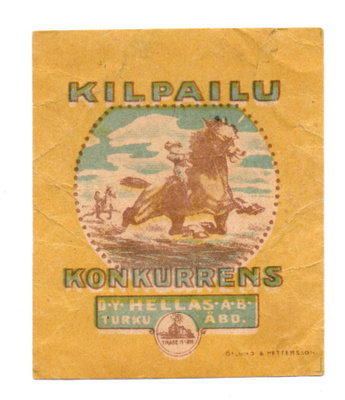 Ikivanha Karkkipaperi Hellas Turku KILPAILU
