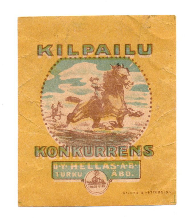Ikivanha Karkkipaperi Hellas Turku KILPAILU