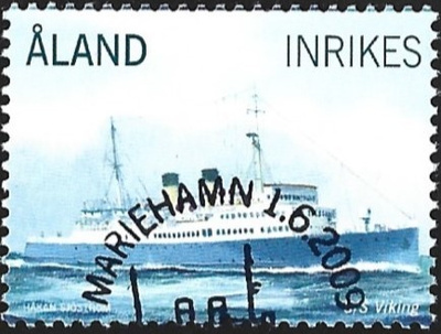 Åland 2009 s/s Viking  Inrikes EP alareuna LOISTO LaPe 309