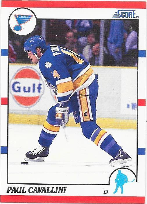 1990-91 Score #185 Paul Cavallini St Louis Blues