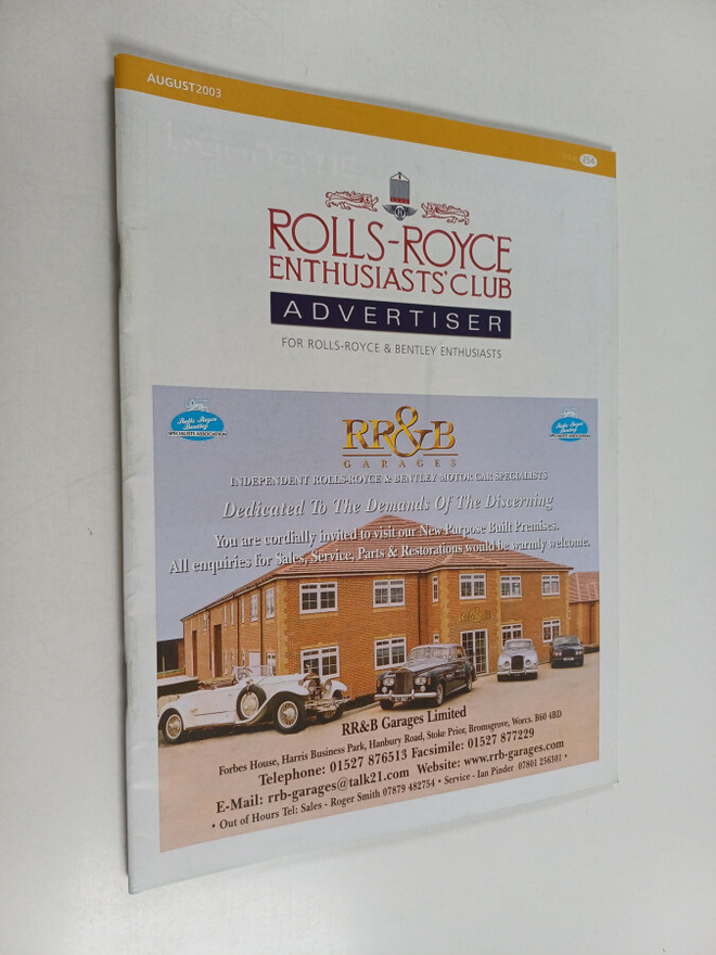 Rolls-Royce enthusiasts' club advertiser for Rolls-Royce ...