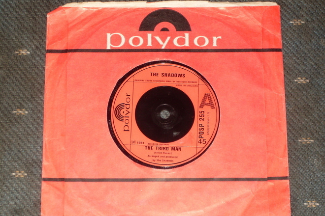 7" SHADOWS - The Third Man - single 1981 rautalanka EX
