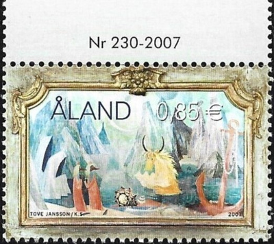 Åland 2007 Tove Jansson 0,85 € välilöpari numero ** LaPe 279
