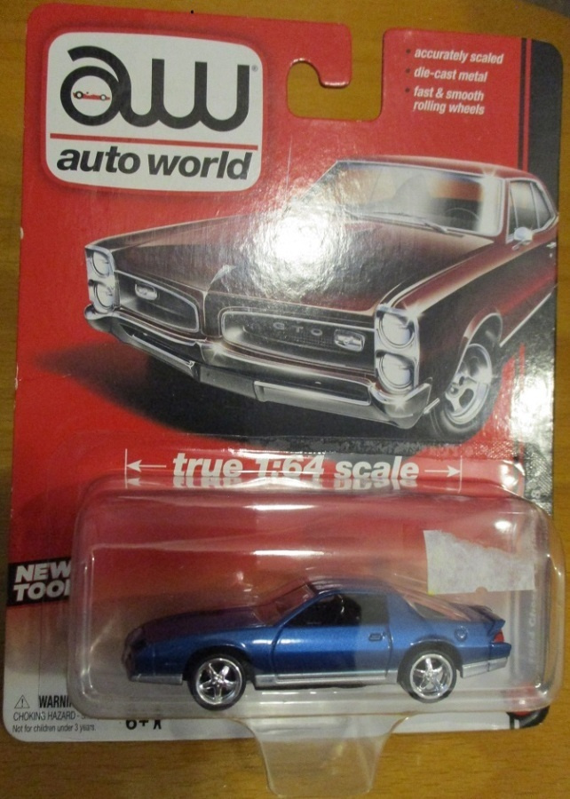 Chevrolet Camaro Z28 Coupe 2D Blue 1984 Auto World 1:64
