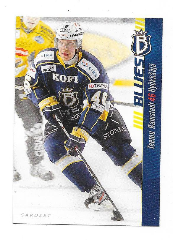 2012-13 CardSet #10 Teemu Ramstedt  Espoon Blues