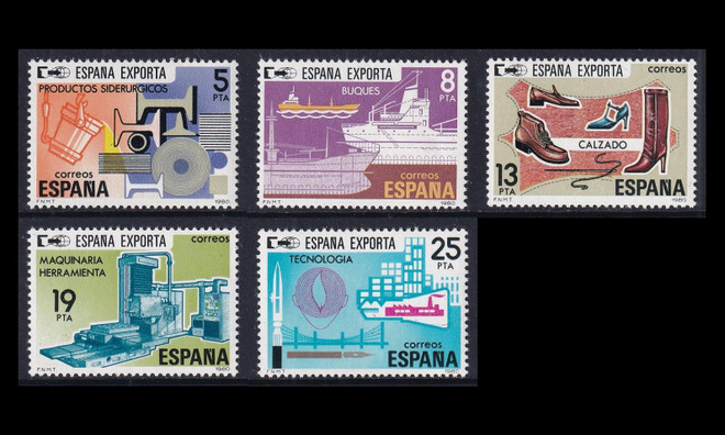 Espanja 2455-9 ** Vientituotteita (1980)