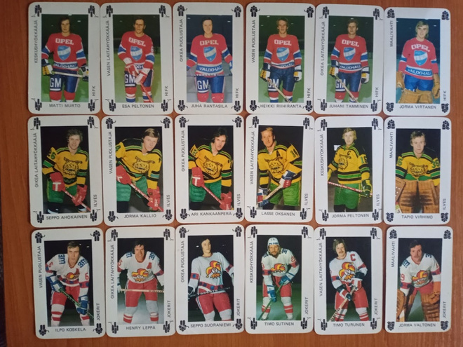 1974-75 Typotor kortteja alk. 0,50€ kpl