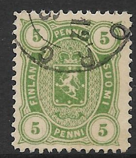 Nelilukuiset 1885 5p (LAPE 20) O